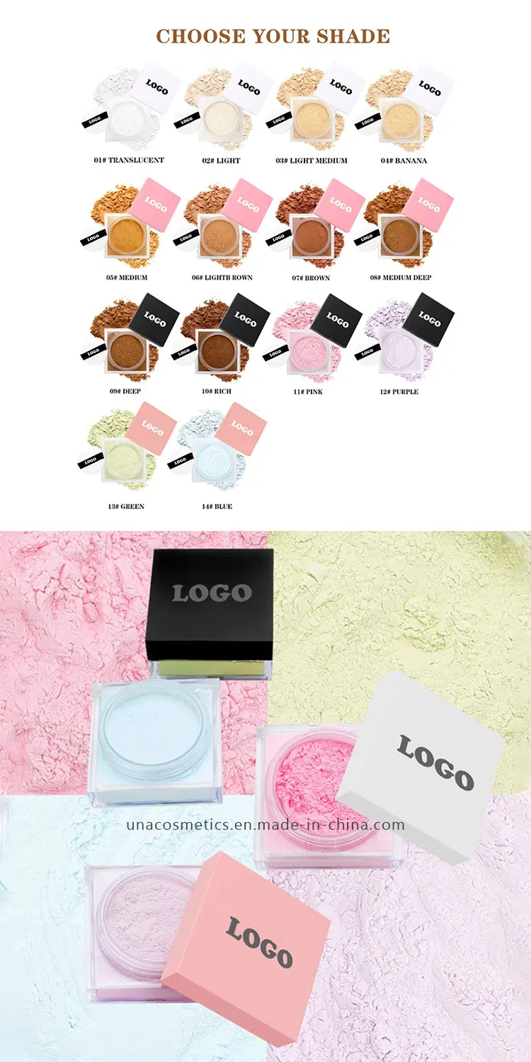OEM Vegan Matte Best Face Pink Loose Setting Powder Private Label Makeup Silky Soft Cherry Blossom Loose Powder Palette
