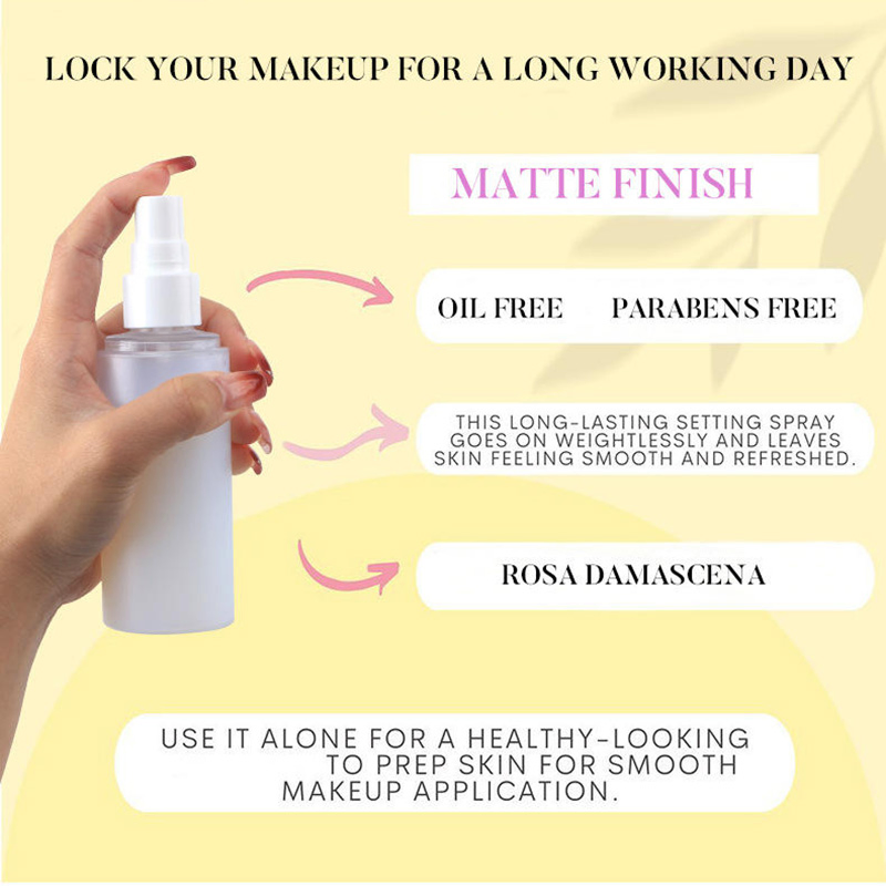 OEM ODM Custom Private Makeup Setting Fix Spray Mist Matte Poreless Waterproof Long Lasting Makeup Setting Spray