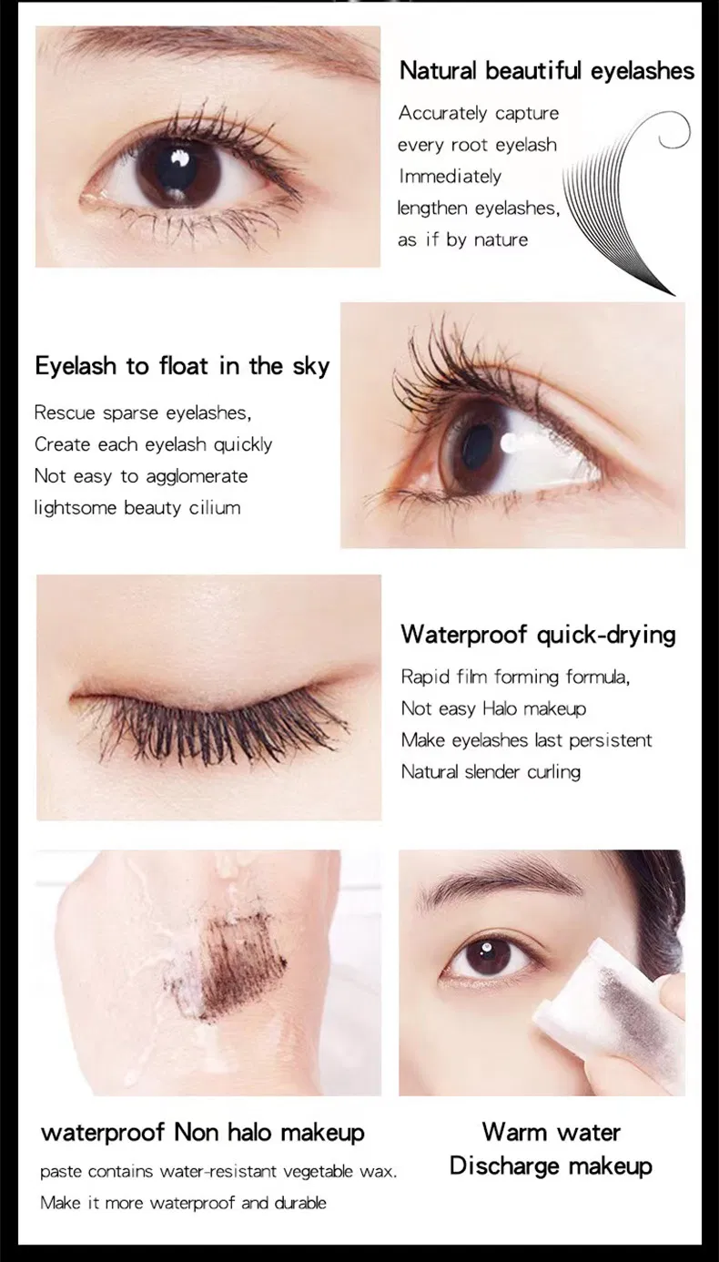 Waterproof Volume Eye Lash Makeup Natural Organic Vegan White Tube Mascara