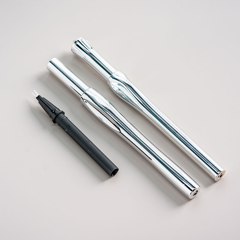 Double-ended Eyebrow Pencil Packaging Two-pronged Eyeliner Pen Empty Tube With Steel Ball And Ultra-fine Brush Head