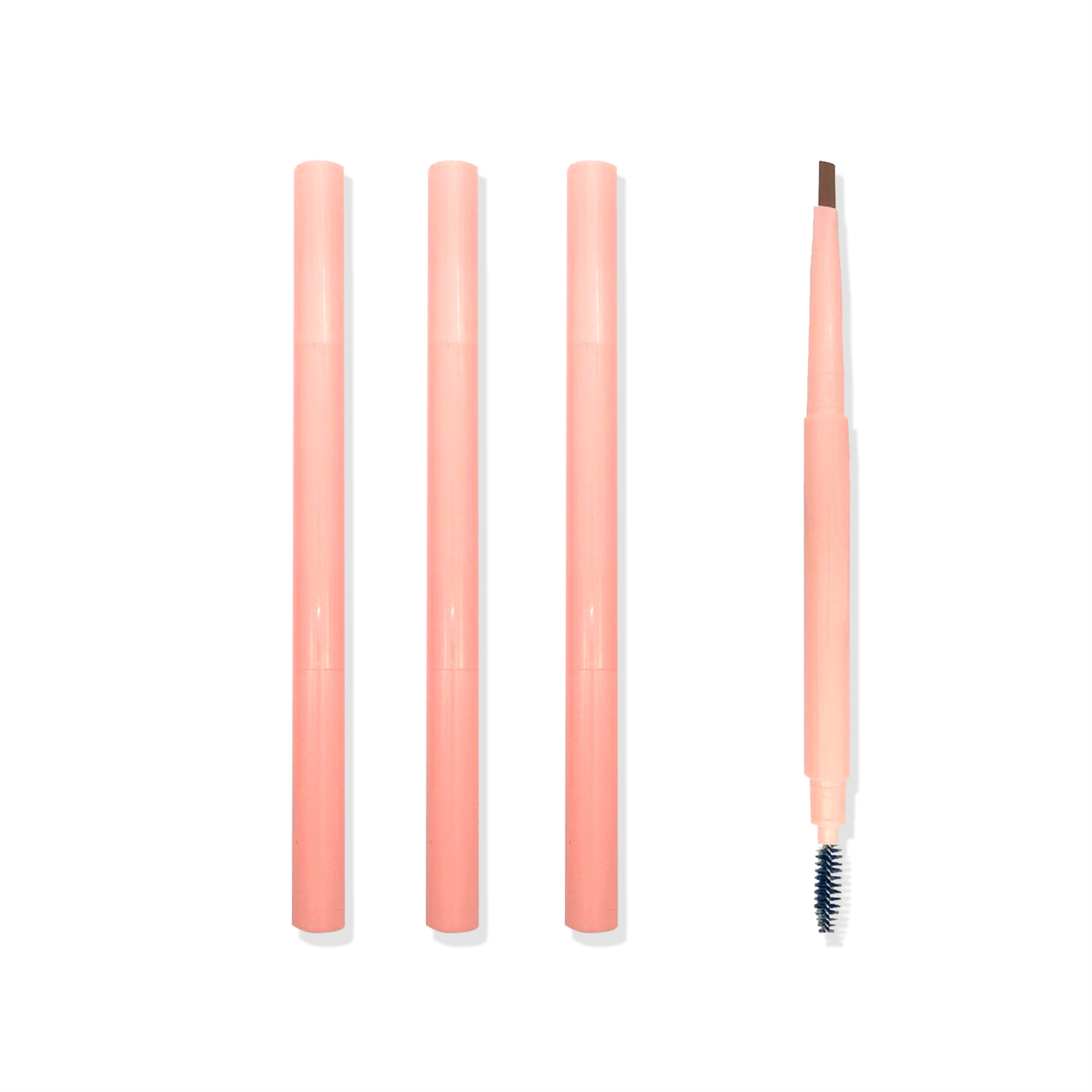 Eyebrow Pencil Double Head Waterproof Slim Mechanical Spoolie 5 Natural Shades Dark Brown Light Brown Gray Black Custom