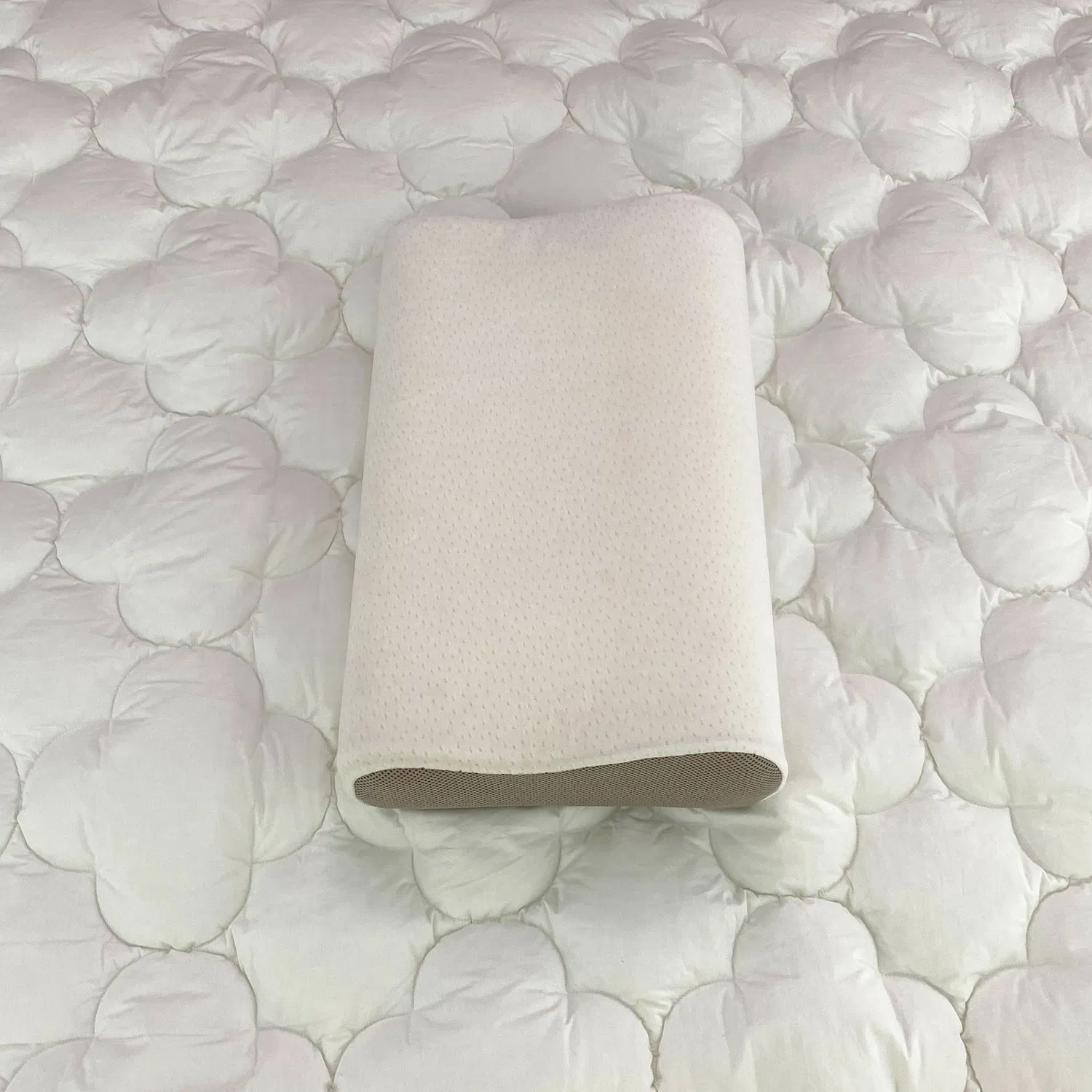 Factory Luxury Ergonomics Hotel Breathable White Contour Memory Foam Pillow with Velvet Cover