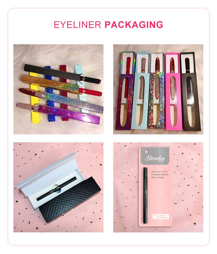 High Quality Black Liquid Glue Eyeliner Pen Waterproof Adhesive Magnetic Eyeliner with Custom logo