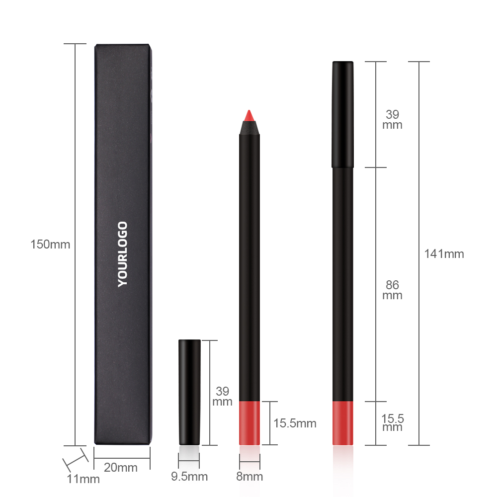 Customize Vegan Lip Liner Water Proof Private Label Retractable Lip Liner Personnalised Creamy Brown Lipliner