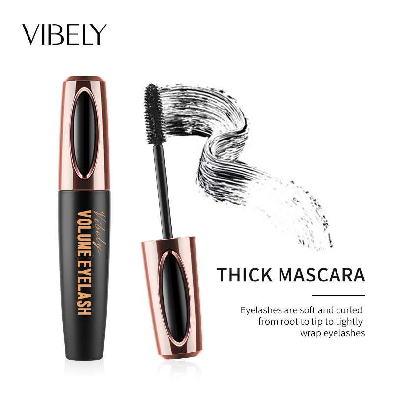 Makeup Cosmetic Rimel Waterproof Eyelash Curling Black 4D Fiber Mascara