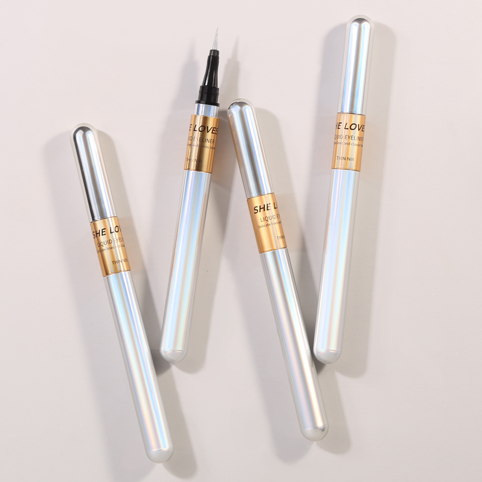 SHE LOVES Multicolor Brown Ultra-Fine Microfiber Liquid Eyeliner Pencil Long-Lasting Waterproof Smudge-Proof Cosmetic Makeup