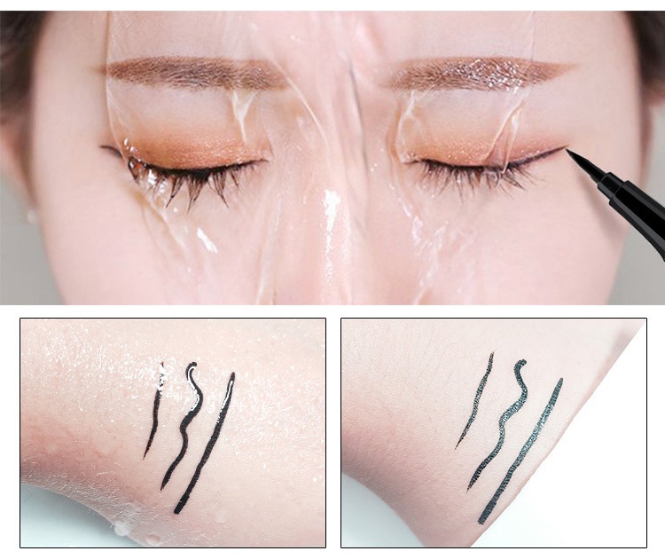 Long-wear Waterproof Smooth Natural Eyeliner Gel Pencil with Chemical Formula Long-lasting &amp; Quick-Dry Slim Nib Eye Makeup