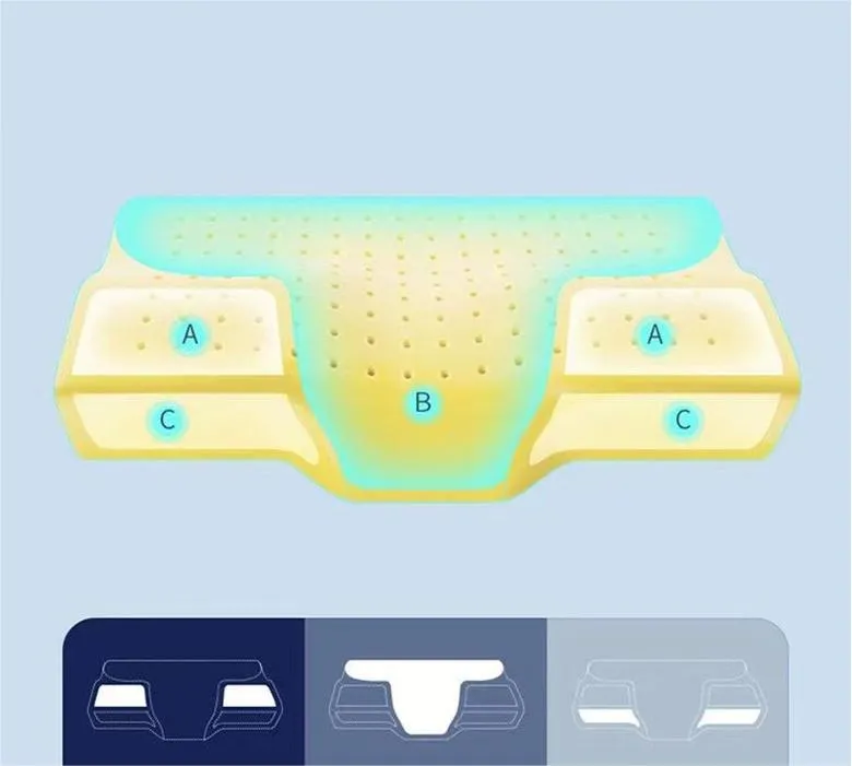 Bedding Textile Orthopedic Bed Pillows Visco Memory Foam Butterfly Manufacturers Contour Cervical Pillow