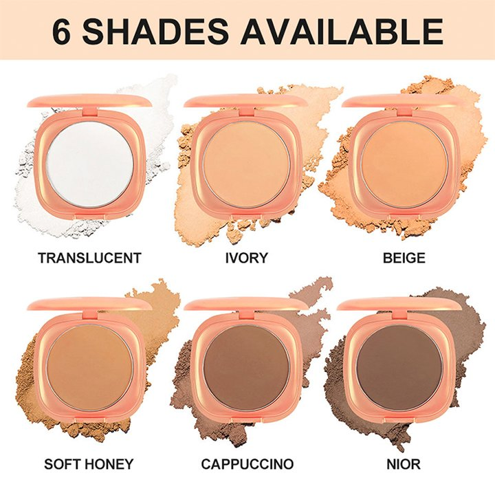 Wholesale Long-Lasting Waterproof Makeup Setting Face Powder 6 Shades Matte Finish Pressed Powder Foundation