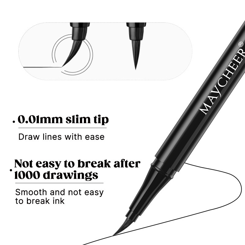 MAYCHEER Eyeliner Pen Set Non-Blooming Durable Anti-Sweat Anti-Smudge Novice Easy Color CG015 Certified