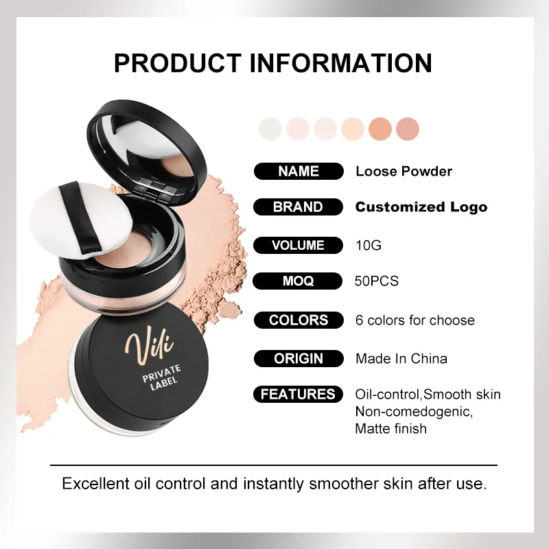 Free Samples Customer Logo Setting Powder with Mirror