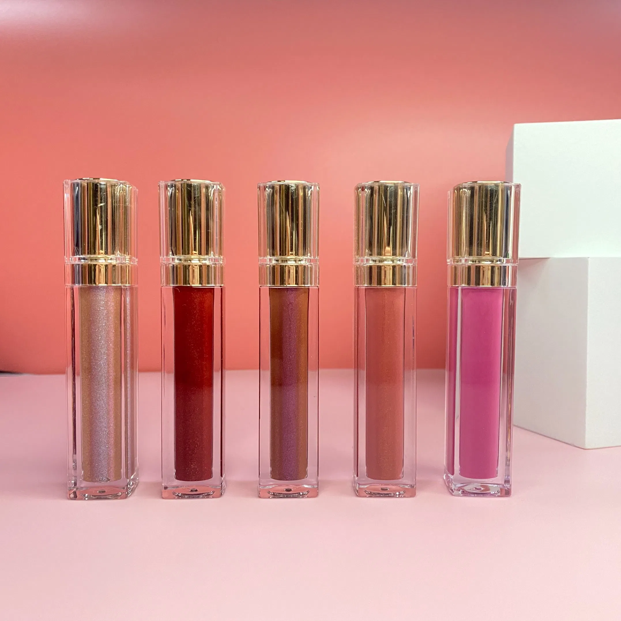Diamond Lipgloss Tube Cosmetics Wholesale Vegan Clear Lip Gloss Private Label