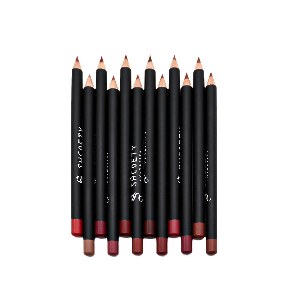 European American Cross-border 12-color Matte Lipstick Lip Liner Set Nude Color Regular Size Long-lasting