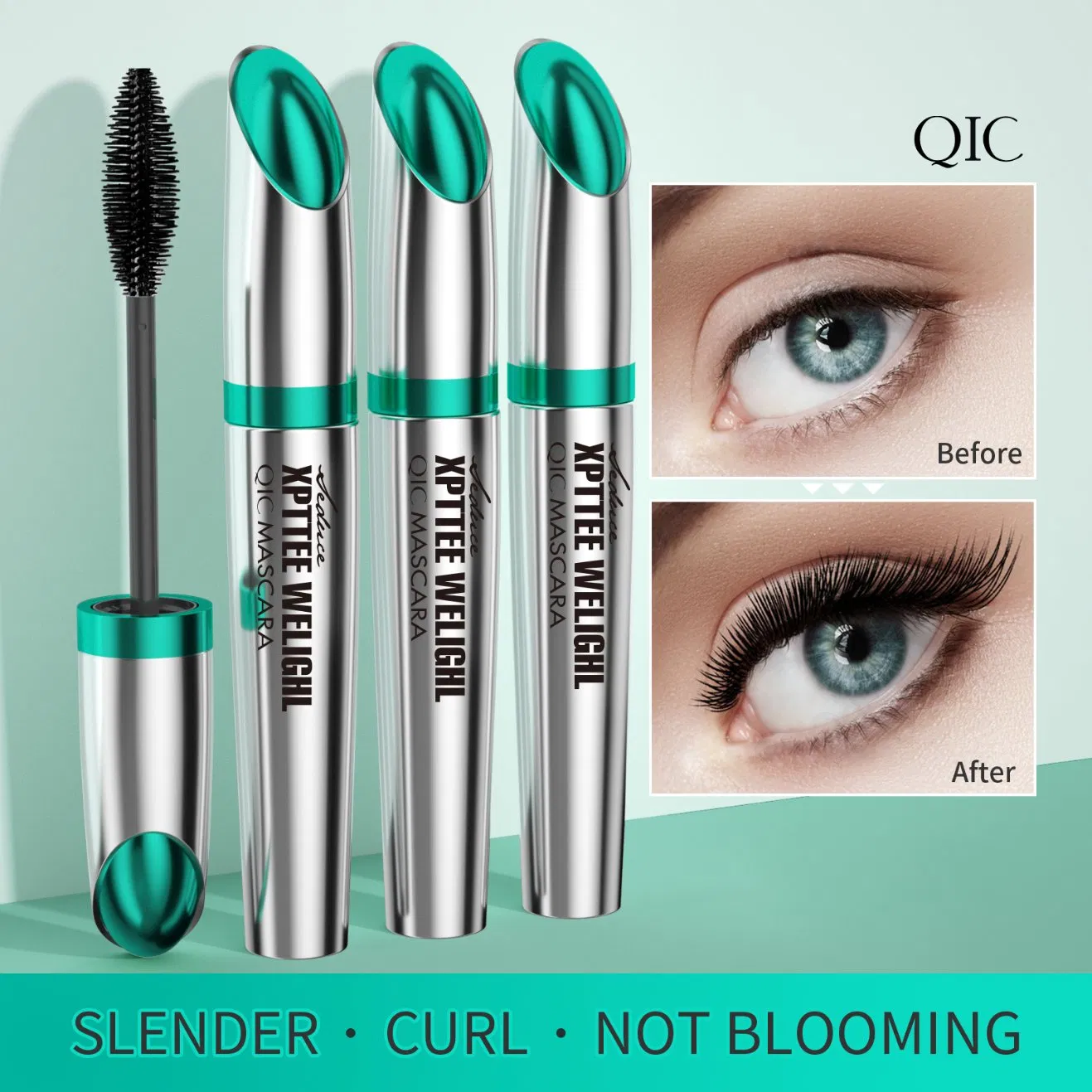Wholesale Private Label Lomg Lasting Volumizing 4D Silk Fiber Eyelash Extension Mascara