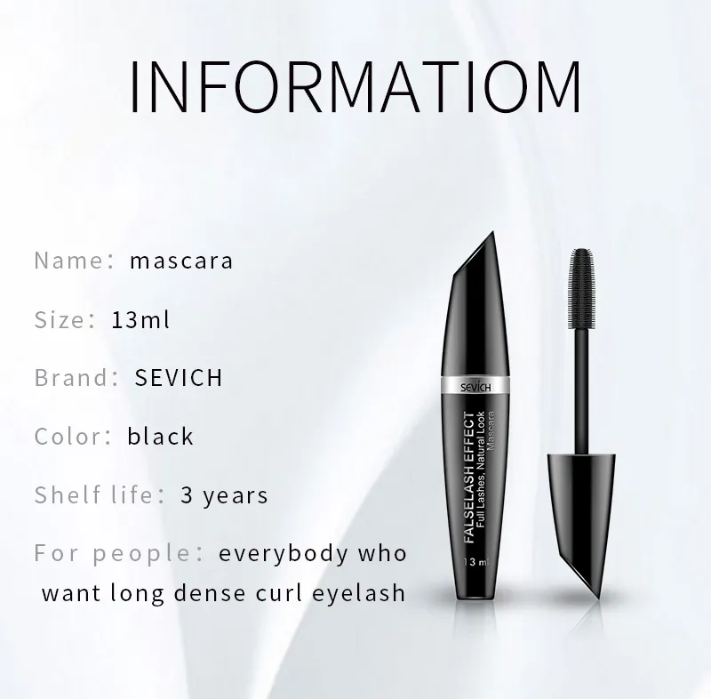 Waterproof Long Lasting Natural Fiber Mascara Eye Lash Extension Mascara for Makeups