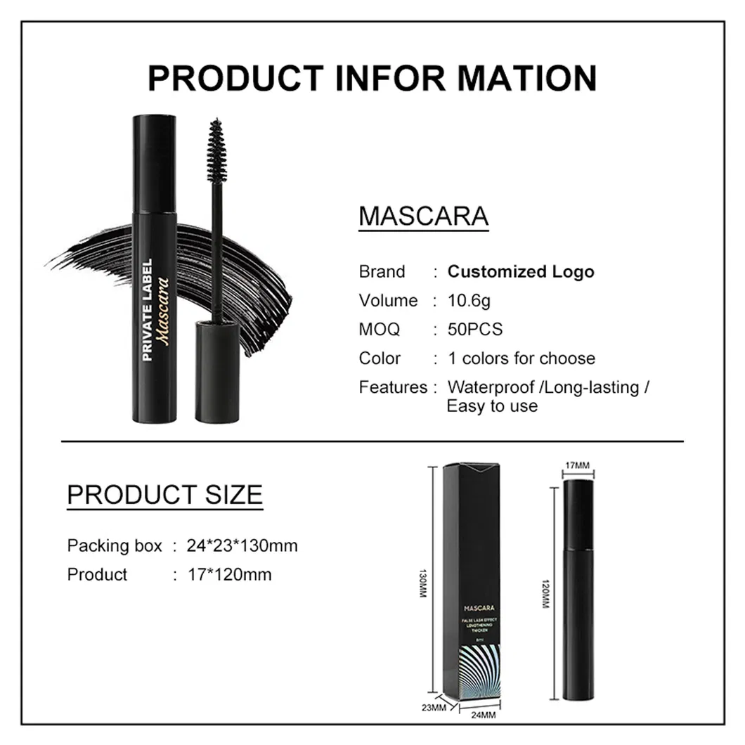 Customized Diamond Cap Black Tube Mascara