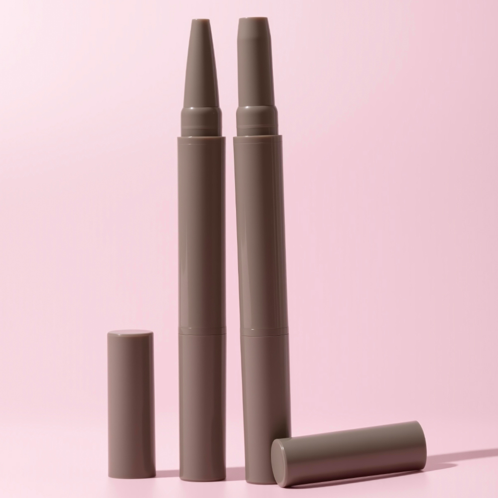 New Design Vegan Lip Liner Stain Tube Eyebrow Pencil Blush Balm In Plastic Packaging With Double-Ended