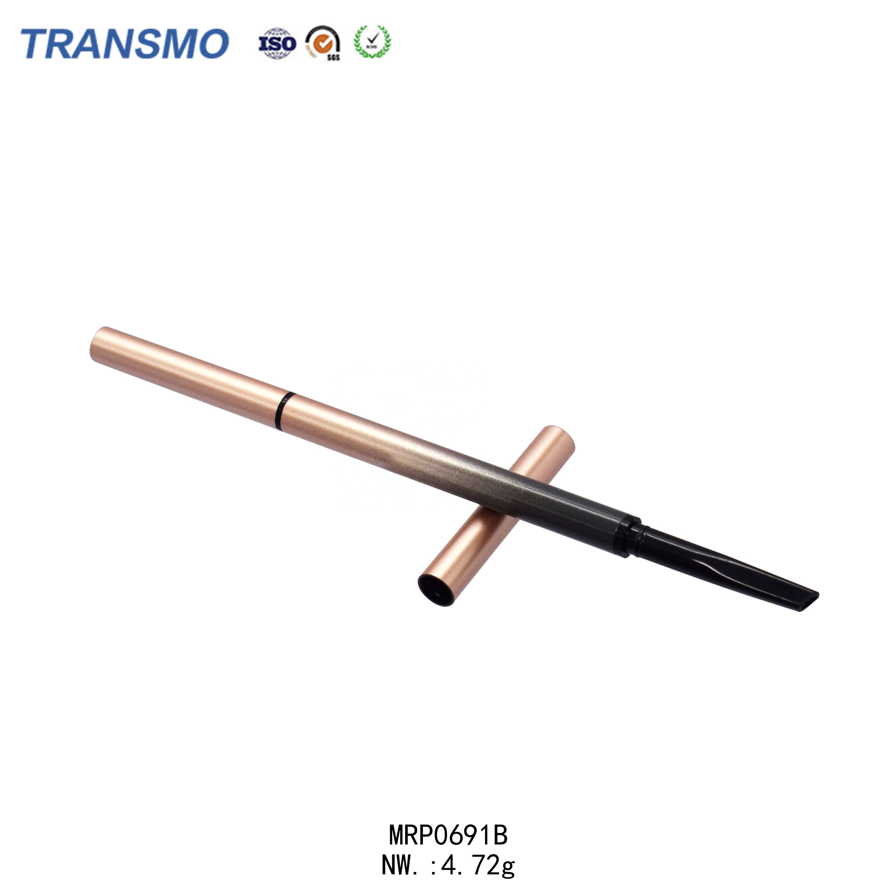 Gradient Gold Brow Pencil Custom Logo Gold Eyebrow Pencil Double Sided Empty Eyebrow Pencil