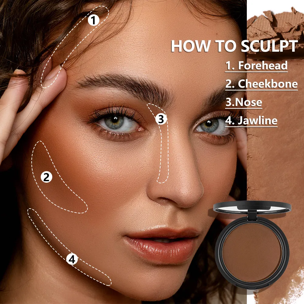 Natural Waterproof Makeup Contouring Setting Powder Bronzer Full Coverage