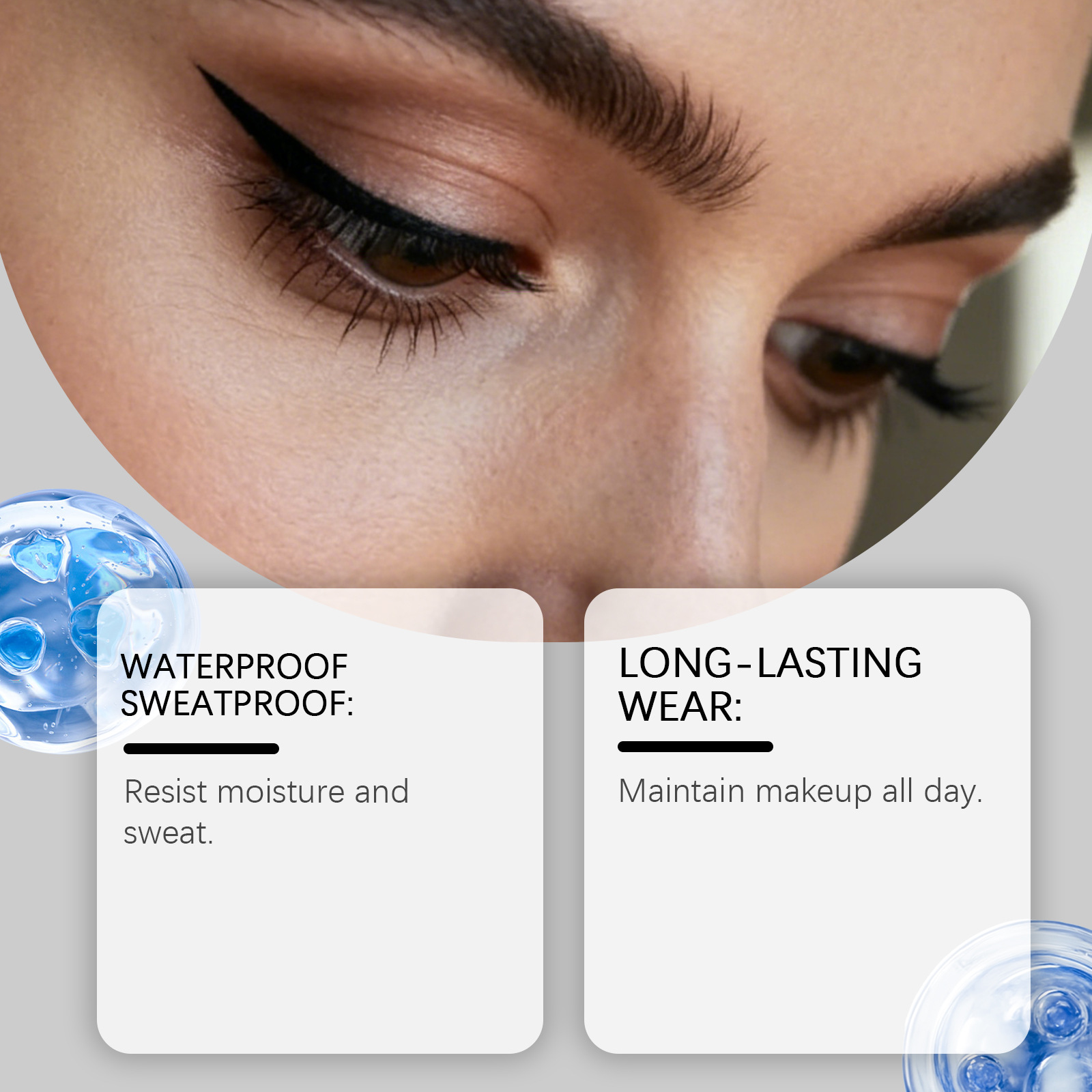Black Matte Waterproof Eyeliner Pen Natural Application Non-smudging Smooth Tip Draws Sharp Eyeliner