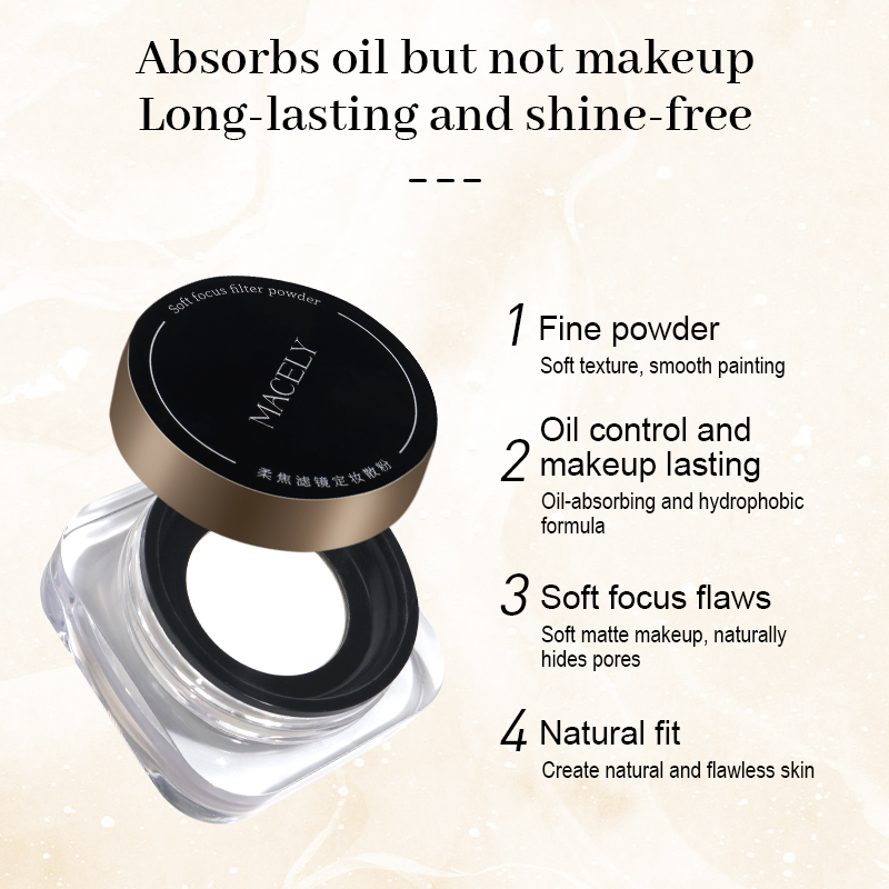 Custom Logo Private Label Natural Color Oil-Control Soft Mist Air Setting Loose Powder Ng Loose Powder