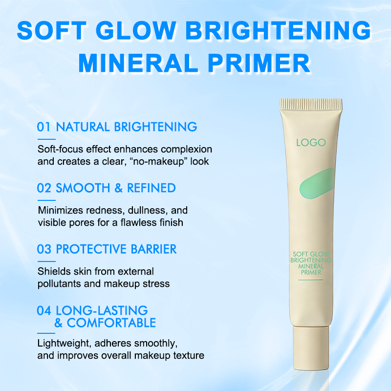 Soft Glow Matte Oil-Control Brightening Hydrating Waterproof Moisturizer Face Primer Makeup Mineral Whitening Cream Concealer
