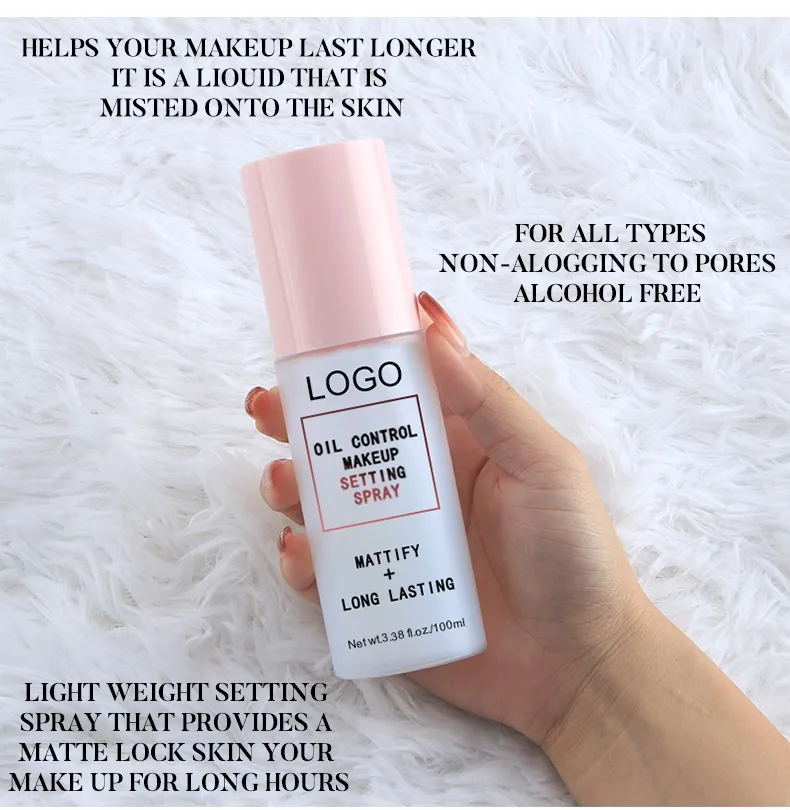 Private Label Cosmetics Oil Controlling Dewy Sweatproof Face Makeup Setting Spray