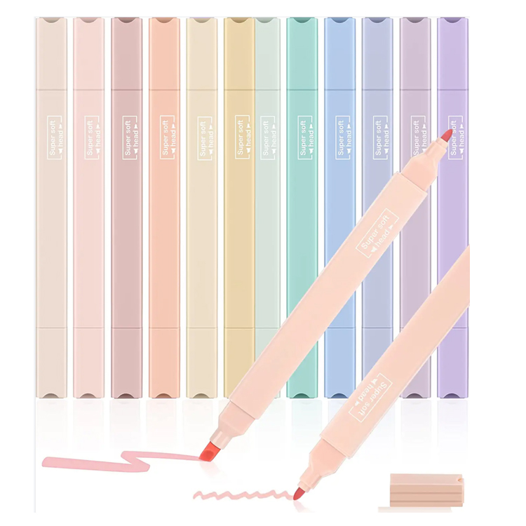 6 8 12 Pieces Aesthetic Bible Highlighters Pens No Bleed with Chisel Tip Pastel Markers Multicolor Marker Set