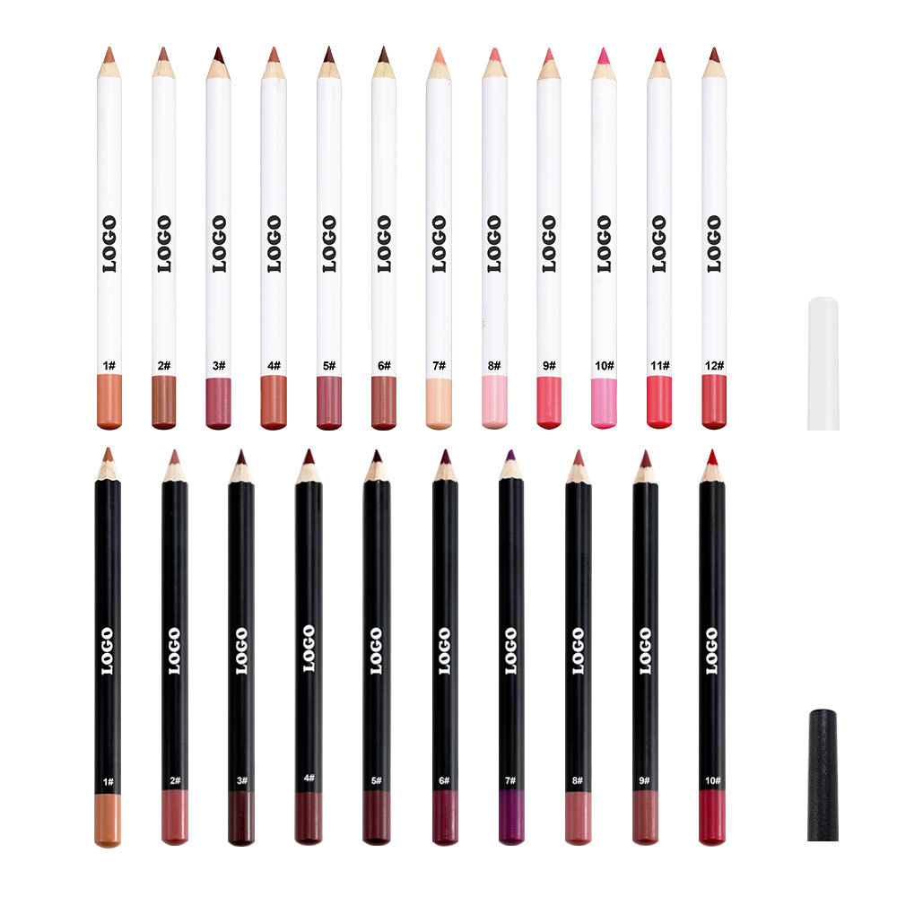 Matte Vegan Waterproof Makeup High Quality Private Logo Custom Pink Brown Lip Liner