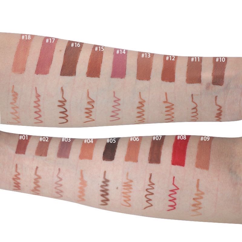 Vegan Creamy Container Waterproof Brown Custom Logo Eyebrow Pencil Private Label Lip Liner OEM Makeup Long Item Lipliner