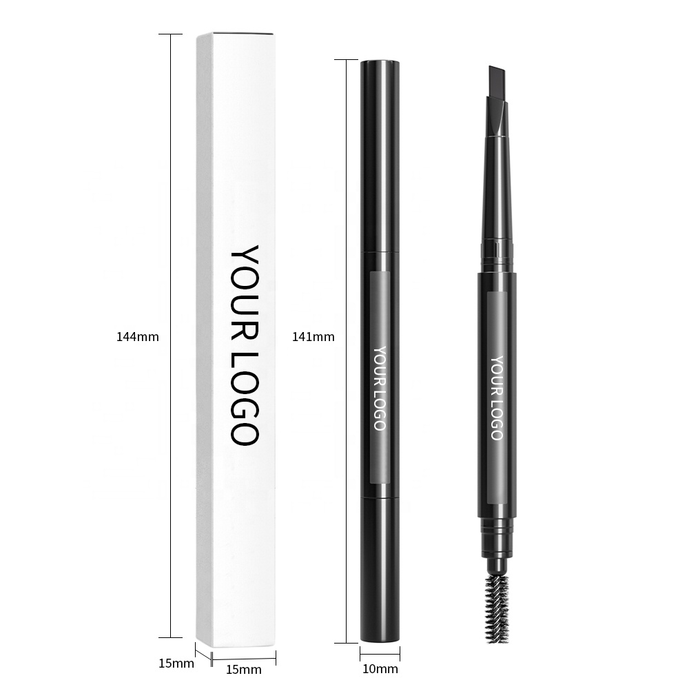 0.5mm Triangle Automatic High Pigmented Waterproof Long Lasting Vegan Sweatproof Private Label Custom Logo Eyebrow Pencil