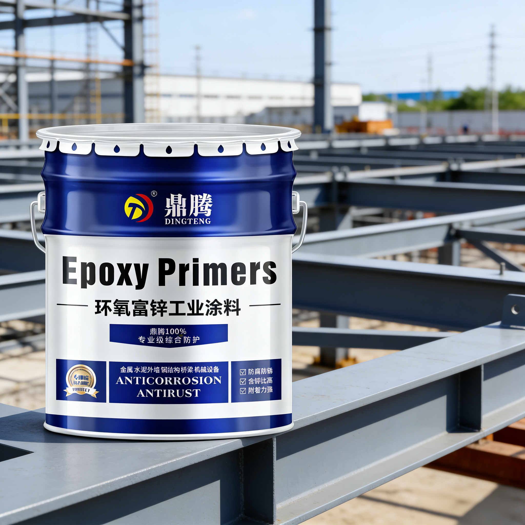 DINGTENG Epoxy Zinc-richp Liquid Coating Primer for Heavy Corrosion Protection of Steel Structures Ships Bridges