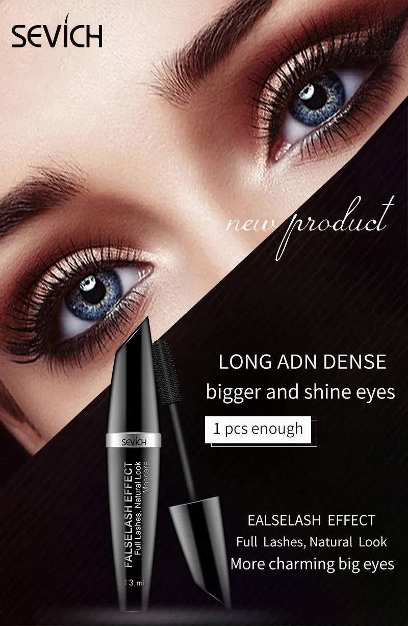 Waterproof Long Lasting Natural Fiber Mascara Eye Lash Extension Mascara for Makeups