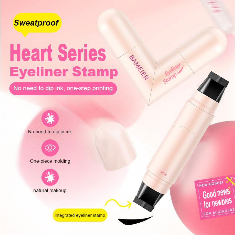 Wholesale Lazy Makeup Fast Dry Waterproof Long Lasting 2 In 1 Lower Liquid Dual Head Eyelash Eyeliner Stamp Pen