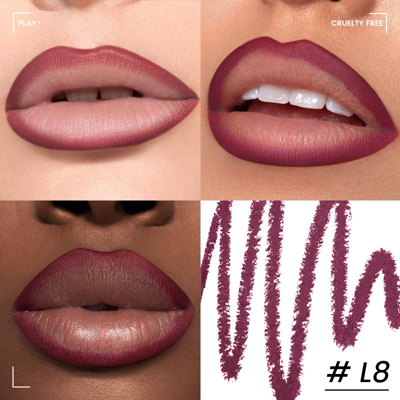 Organic Ingredient Waterproof High Quality Long Lasting Vegan Creamy Lip Liner Private Label Waterproof