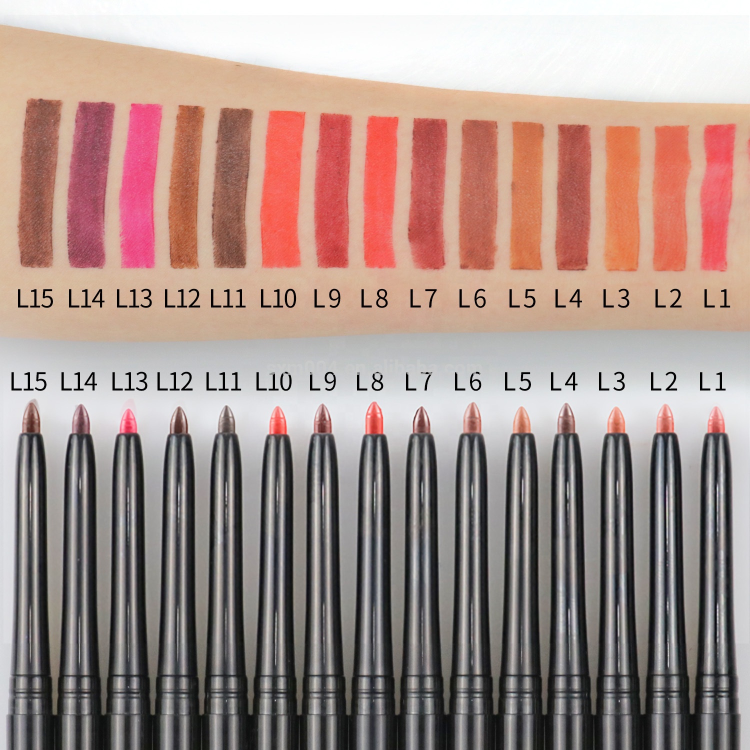 Creamy Lip Liner Private Label Long Lasting Waterproof Pencil Brown Lip Liner