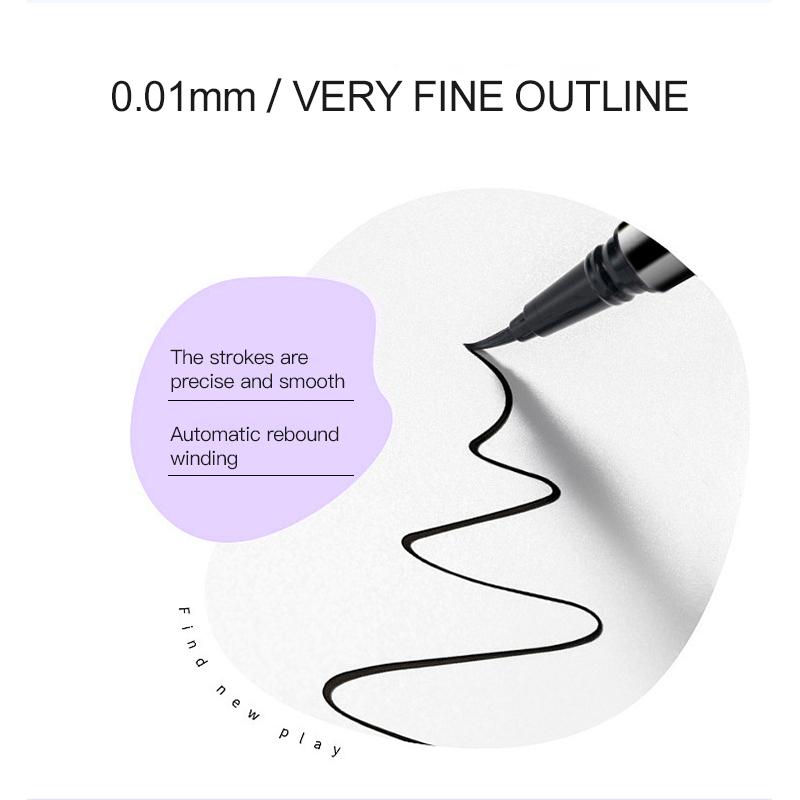 Private Label Factory Wholesale OEM ODM Moisturizing Oil-Proof Quick-Dry Long-Lasting Waterproof Liquid Eyeliner Pencil