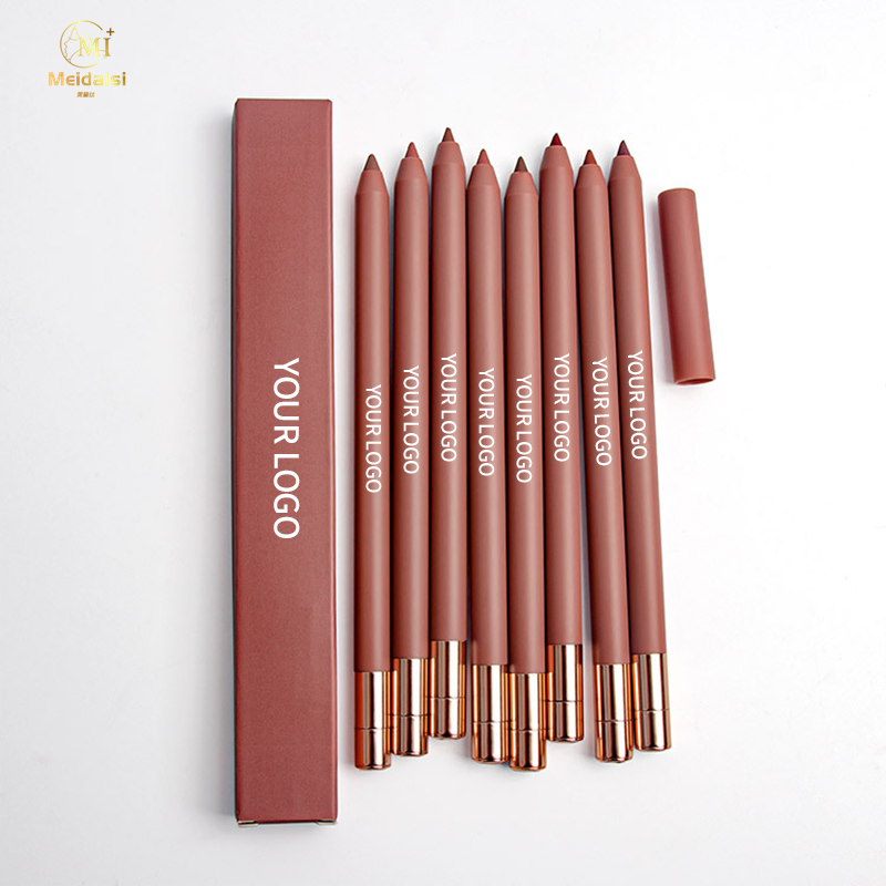 High Quality Pigmented Cream Lip Liners Wholesale Custom Lip Makeup Lipliner Pen Smooth Private Label Lip Pencil