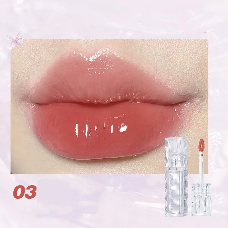 Manufacturer Custom Cosmetic Mirror Liquid Lip Tint Long Lasting Glossy Lip Gloss