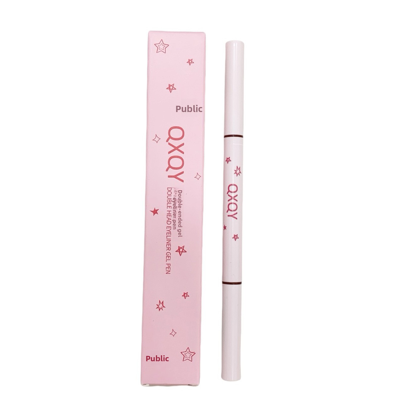 QXQY Double-Headed Gel Eyeliner Pen for Women Waterproof Sweat-Proof Long-Lasting Makeup Application Silkworm Natural Smooth