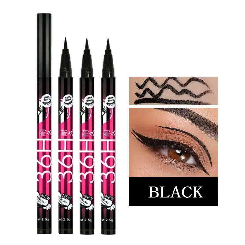 Most Popular Makeup No Logo 36H Long-Lasting Non-Transfer Quick-Drying Eyeliner Pencil Eyeliner Liquid Black