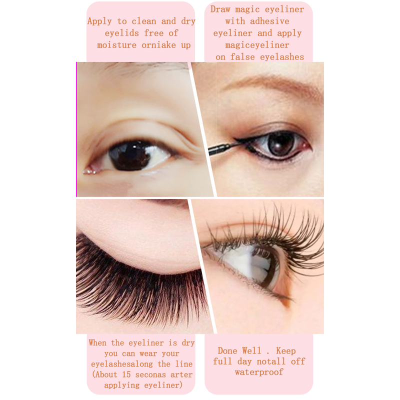 High Quality Black Liquid Glue Eyeliner Pen Waterproof Adhesive Magnetic Eyeliner with Custom logo