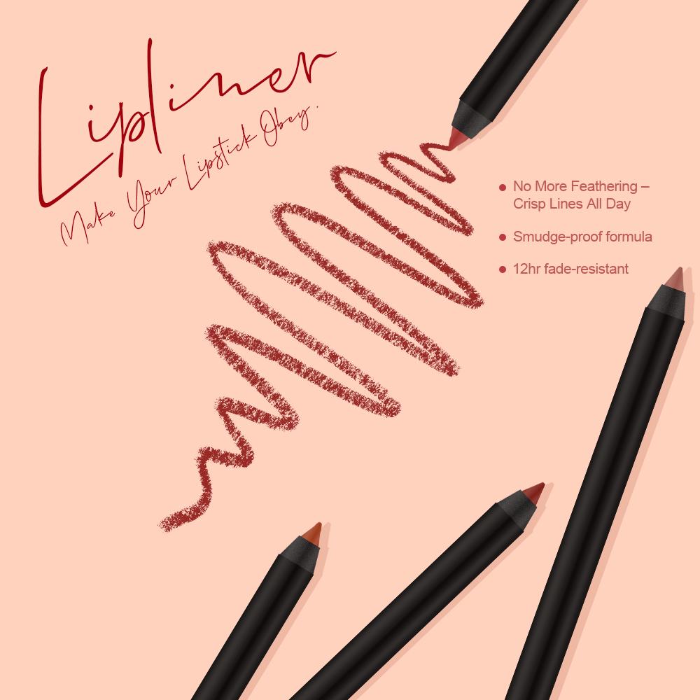 Customize Vegan Lip Liner Water Proof Private Label Retractable Lip Liner Personnalised Creamy Brown Lipliner