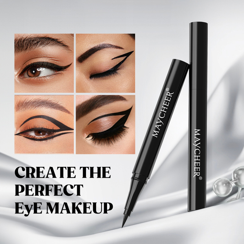 MAYCHEER Eyeliner Pen Set Non-Blooming Durable Anti-Sweat Anti-Smudge Novice Easy Color CG015 Certified