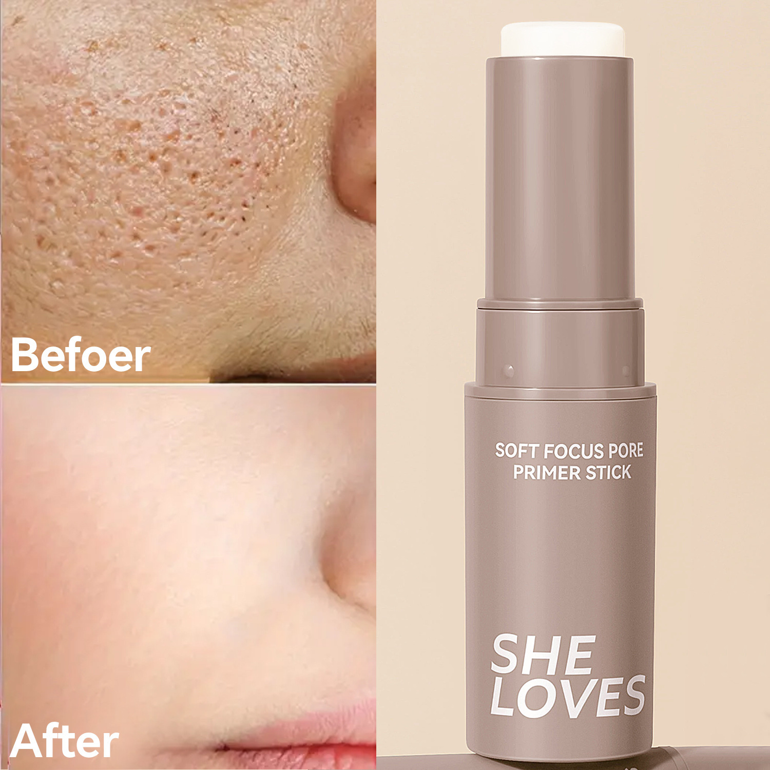Wholesale Mineral Creamy Matte Concealer Primer Stick Smooth Texture Blurring Pore Minimizer Invisible Fine Lines Makeup Base