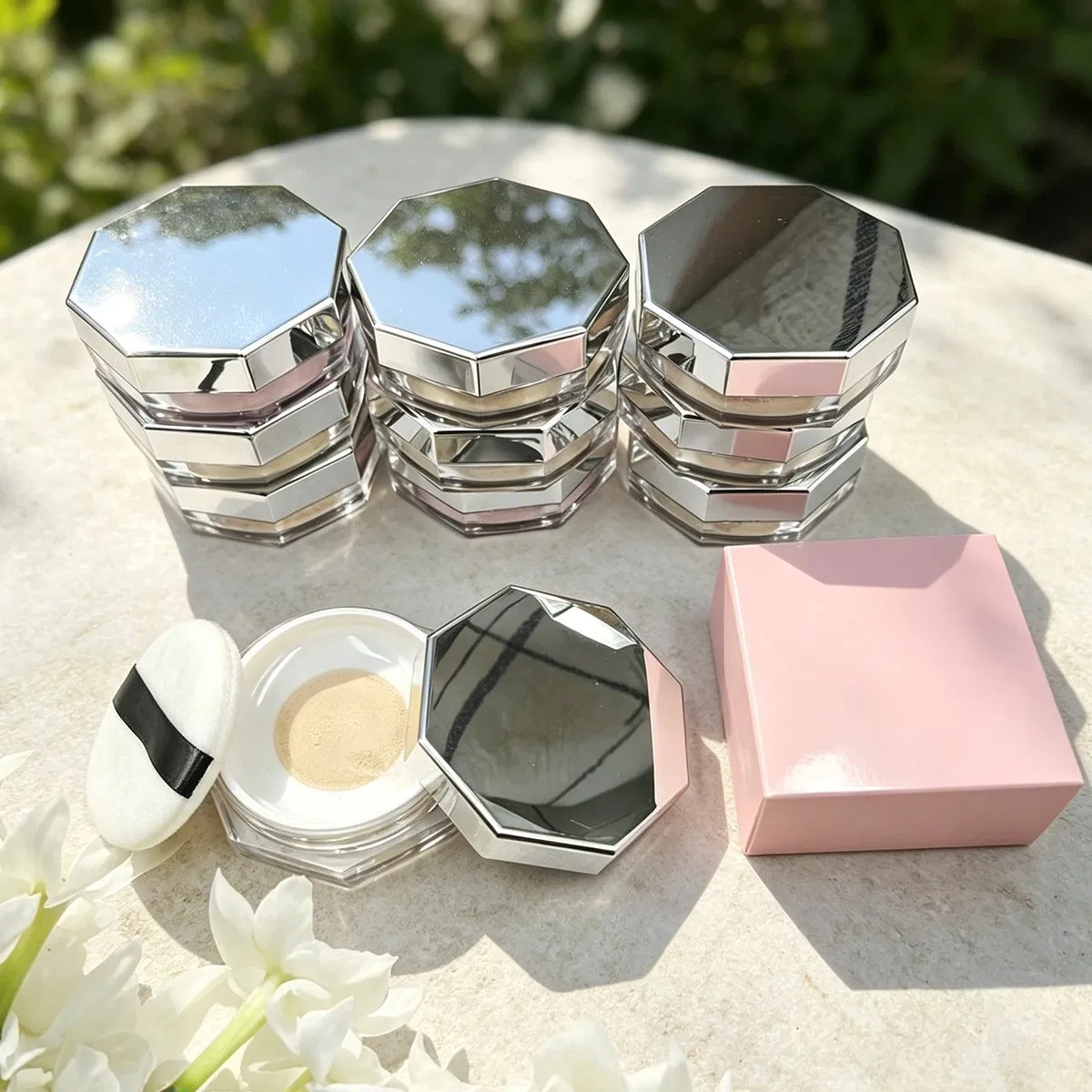 Custom Private Label Mineral Full Coverage Waterproof Long-Lasting Sunscreen Oil-Control Face Setting Powder