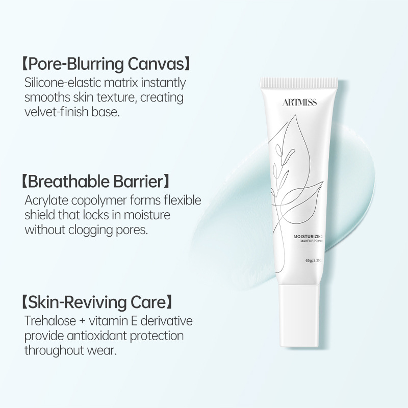 Cross-Border Moisturizing Makeup Primer Hydrating Brightening Skin Tone Makeup Base Refreshing Non-Oily Isolation Cream Foreign