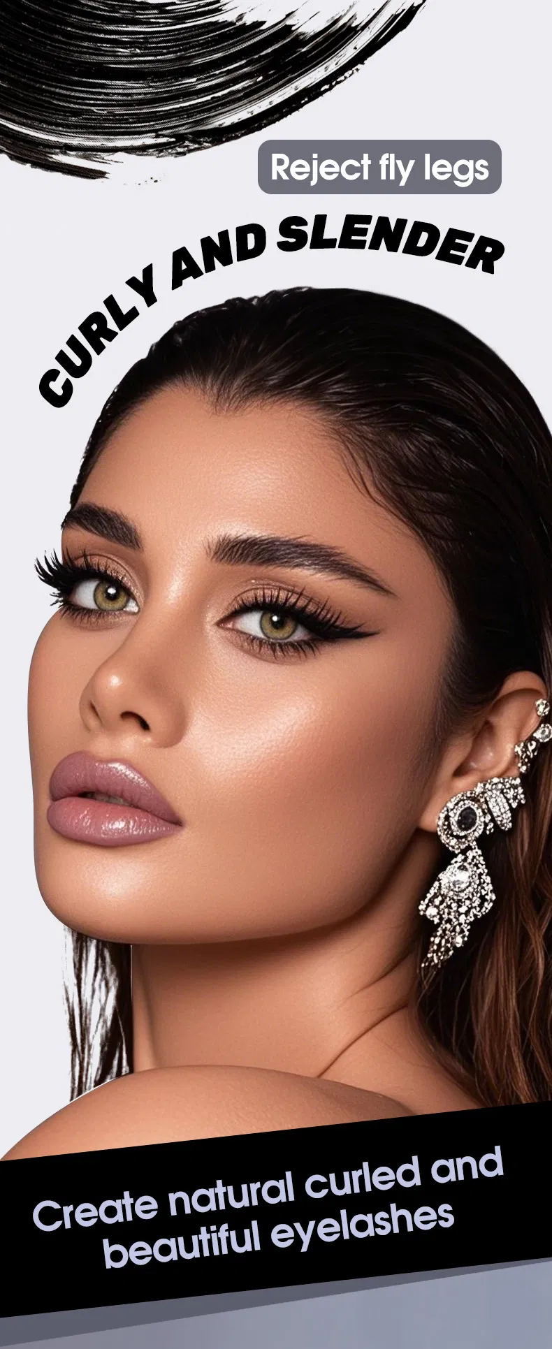 Ultimate 24-Hour Waterproof Mascara for Curly, Violin-Shaped Lashes