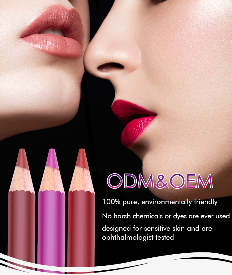 Private Label Professional Multicolor Long Lasting Waterproof Lip Liner Pencil