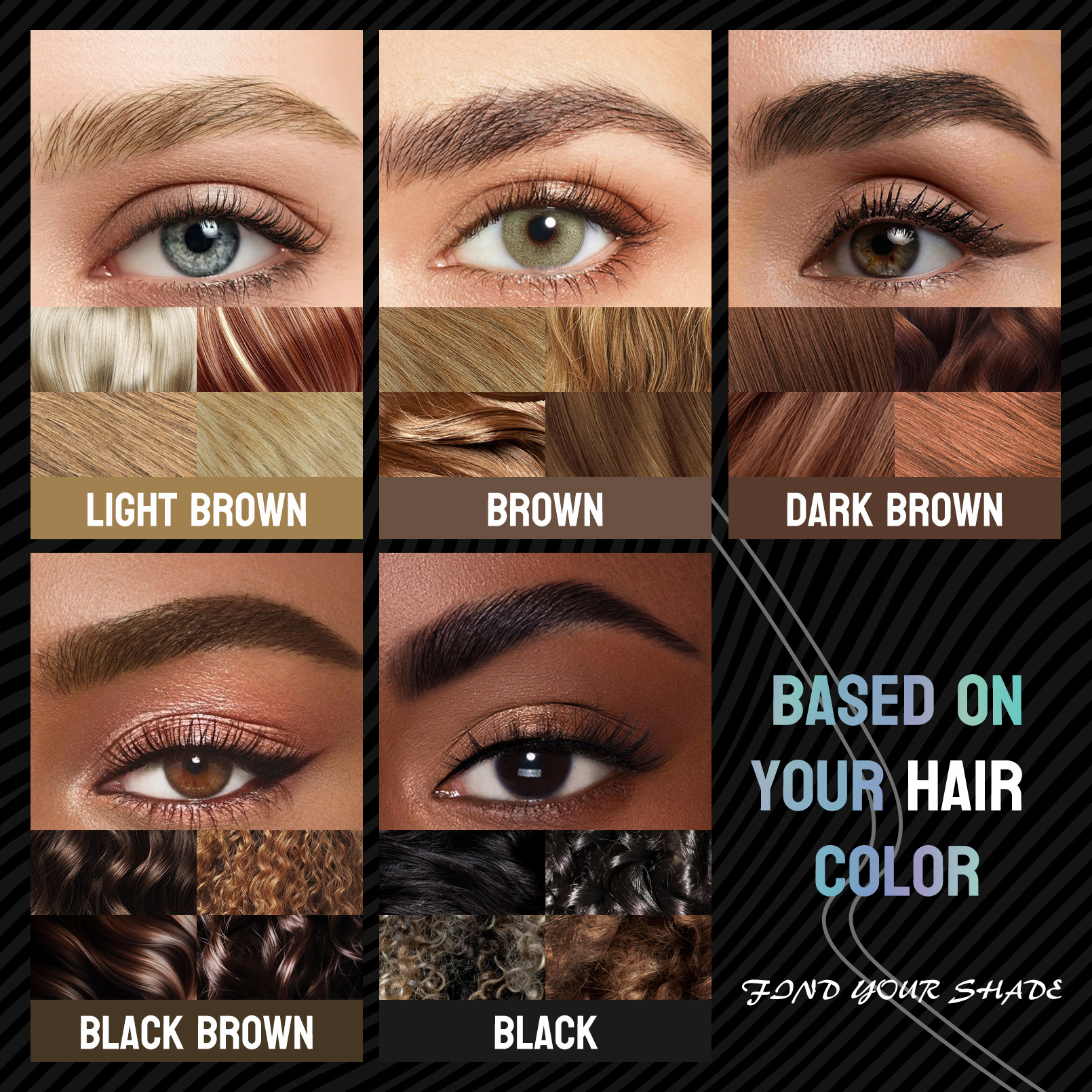 Waterproof Double-Head Two-Fork Brow Pencil Non-Smudges Sweat-Proof Liquid Eyebrow Enhancer with Two Claw Brush
